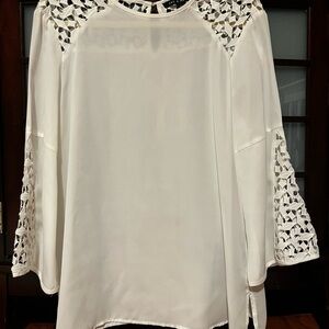 Chic White Lace Women's Blouse